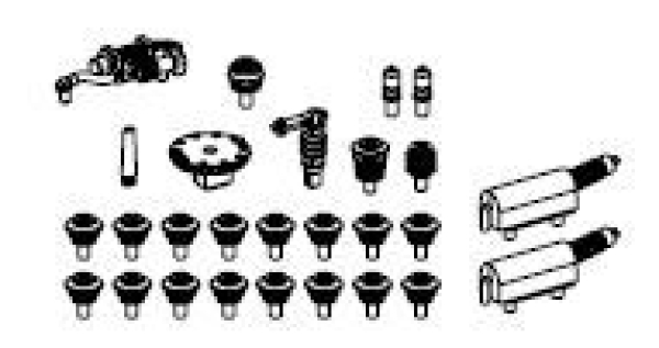 TT Piko Ersatzteile D DB Elektrolokomotive BR 150 120- 4, 6A, Ep.V, blau- beige, Antenne, Isolatoren, etc.................