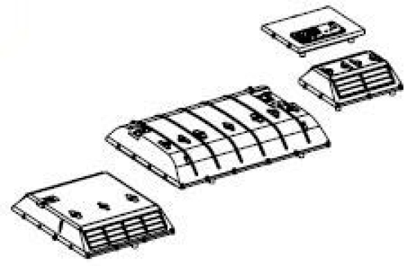 TT Piko Ersatzteile D DB Elektrolokomotive  BR 150 120- 4, 6A, Ep.V, blau- beige Dachlüfter, Dachaufbau, etc.................