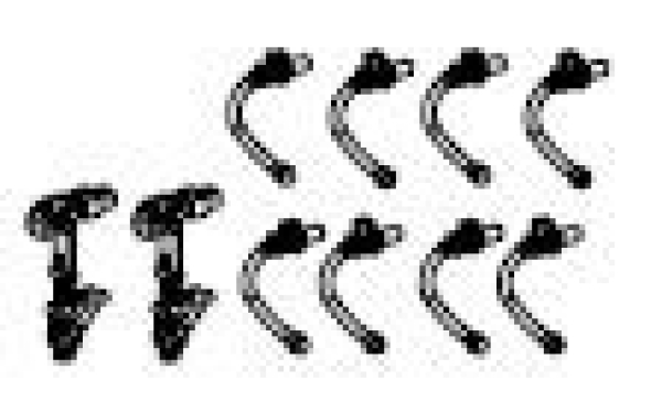 TT Piko Ersatzteile CZ CSD Elektrolokomotive BRS 499.02, 4A, Ep.IV, rot- beige, Bremsschlauch, Kuppelhaken, etc.....................