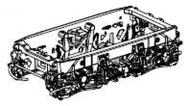 TT Piko Ersatzteile CZ CSD Elektrolokomotive BRS 499.02, 4A, Ep.IV, rot- beige, Drehgestell vorne komplett, etc............