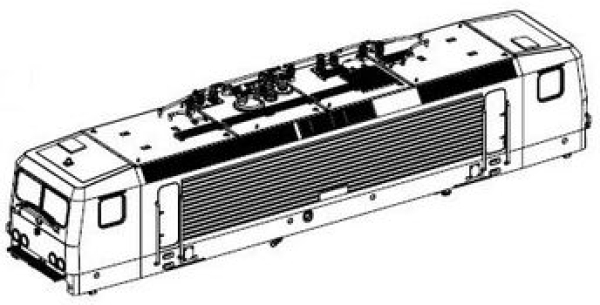 TT Piko Ersatzteile D DR Elektrolokmotive BR 243 064- 3, 4A, Ep.IV, Gehäuse komplett, etc.....................
