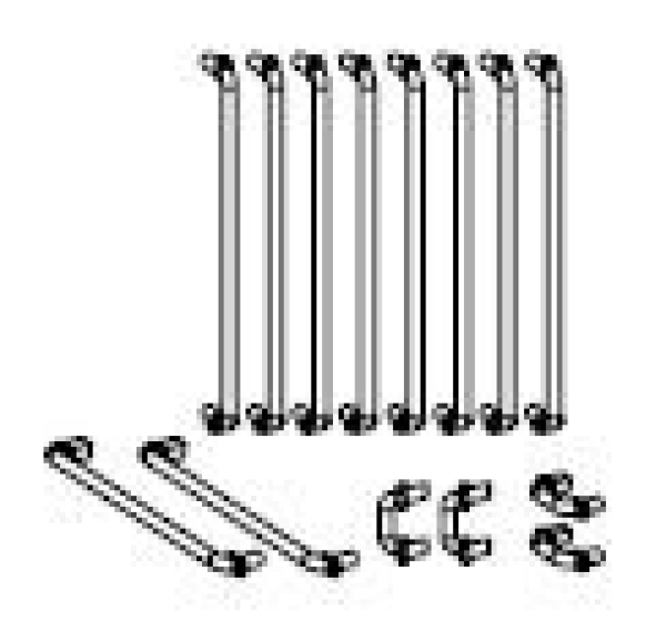 TT Piko Ersatzteile D DR Elektrolokomotive BR 243 064- 3, 4A, Ep.IV, Handgriffe, Handstangen, 14teilig, etc..................... -