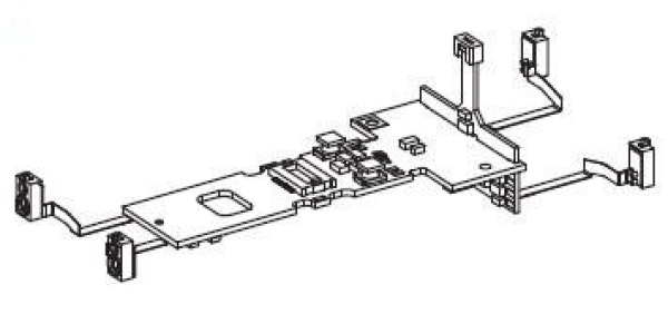 TT Piko Ersatzteile D DR Diesellokomotive BR 102 104- 7, 2A, Ep.IV, gelb, Hauptplatine mit Beleuchtungsplatine+ Lampen, etc...............e - Kopie
