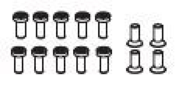 TT Piko Ersatzteile D DR Diesellokomotive BR 102 104- 7, 2A, Ep.IV, gelb, Schraubenset- 14teilig, etc..........................