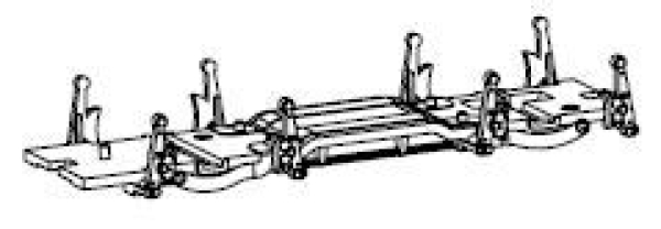 TT Piko Ersatzteile D DR Diesellokomotive TGK2, 2A, Ep.IV, gelb, Achshalter mit Radschleifer, etc................................