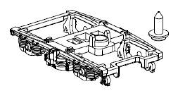 TT Piko Ersatzteile D DR Reko- Reisezugwagen Bghw, Kl.2, 4A, Ep.III, grün, Drehgestell, 4x Bremsgestänge/ Schraube, etc.................