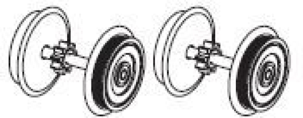 TT Piko Ersatzteile D DB Diesellokomotive BR 247, Vectron, Cargo, 4A, Ep.VI, rot, Radsatz mit Haftreifen, St.2, etc.................