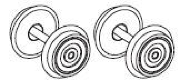 TT Piko Ersatzteile D DB Diesellokomotive BR 247, Vectron, Cargo, 4A, Ep.VI, rot, Radsatz ohne Haftreifen, St.2, etc.......