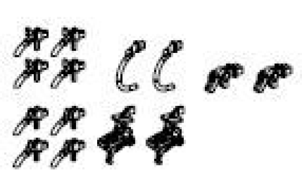 H0 Piko Ersatzteile D DB Dampflokomotive BR 78 134, 2C2, Ep.III,  Wendezugstecker, Zughaken, Bremsschlauch, kurz, etc............