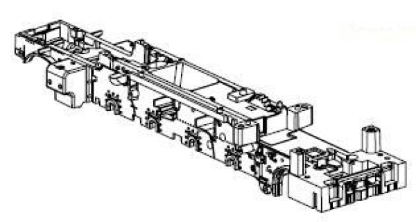 H0 Piko Ersatzteile D DB Dampflokomotive BR 93 152, 1D1, Ep.III, Lokrahmen mit Zahnräder, etc............