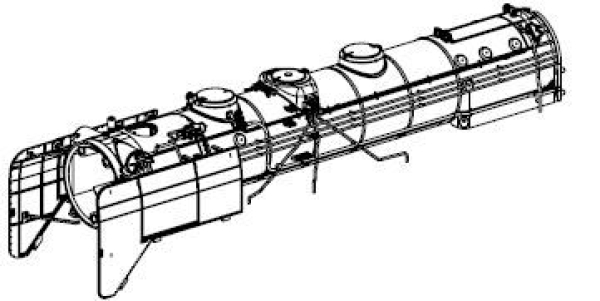 H0 Piko Ersatzteile PL PKP Dampflokomotive BR Pm2 ( BR 03  ... ), 2C1, Ep.IV, Kessel, komplett, ohne Schornstein, etc............