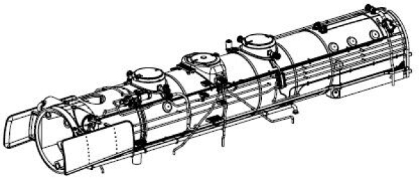 H0 Piko Ersatzteile D DB Dampflokomotive BR 03 275, 2C1, Ep.III, Kessel, komplett, ohne Schornstein, etc............