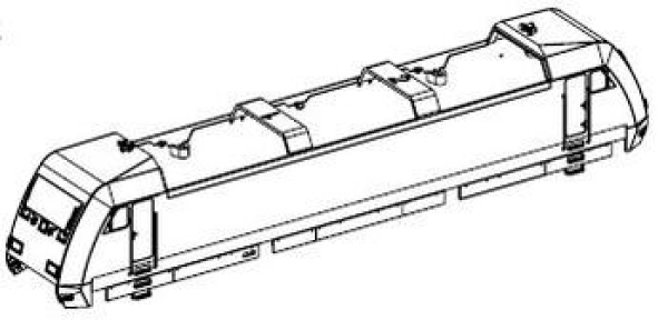 H0 Piko Ersatzteile D DB Elektrolokomotive BR 101 066- 9, Ep.VI, verkehrsrot, Gehäuse komplett, etc...........