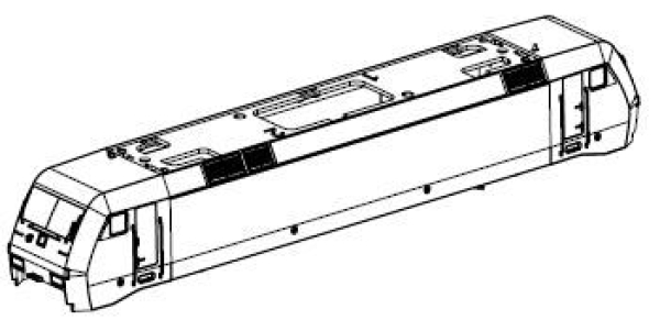 H0 Piko Ersatzteile D DB Elektrolokomotive BR 152 016- 2, Ep.V, verkehrsrot, Gehäuse komplett, etc..........