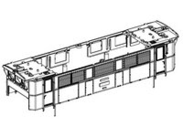 H0 Piko Ersatzteile D DR Elektrolokomotive E 44 124, Ep.III, grün, Gehäuse mit leiste- Windfenster DR komplett, etc..........