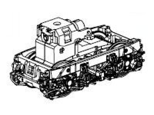 H0 Piko Ersatzteile CSSR CSD Skoda Elektrolokomotive BR S 499 1023, 4A, Ep.IV, Getriebeeinheit vorne, komplett DC, etc...........