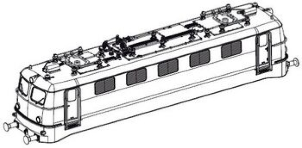 H0 Piko Ersatzteile D DB Elektrolokomotive E 41 057, Ep.III, Bo´Bo´, blau, Gehäuse, komplett ohne Stromabnehmer, etc...........