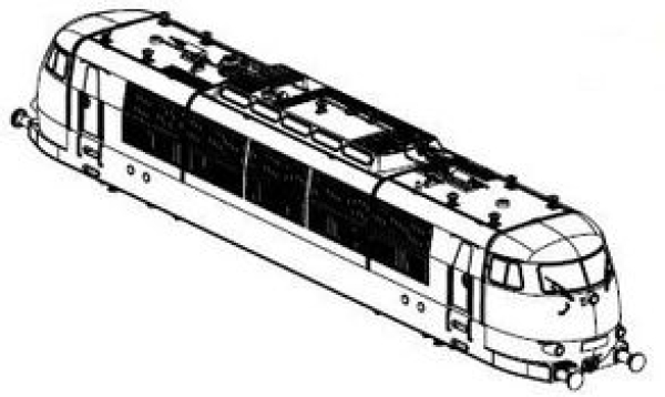 H0 Piko Ersatzteile D DB Elektrolokomotive BR 103 227- 5, 6A, Ep.IV, beige-rot, Gehäuse komplett, ohne Stromabnehmer, etc......