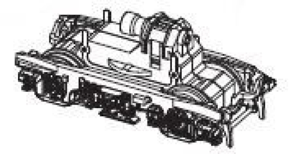 H0 Piko Ersatzteile D DB Elektrolokomotive BR 110 176- 5, 4A, Ep.IV, blau, Getriebe vorne, komplett, DC, etc...... ....