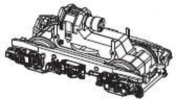 H0 Piko Ersatzteile D DB Elektrolokomotive BR 110 136- 9, 4A, Ep.IV, blau- beige, Getriebe hinten, komplett AC, etc...... ....