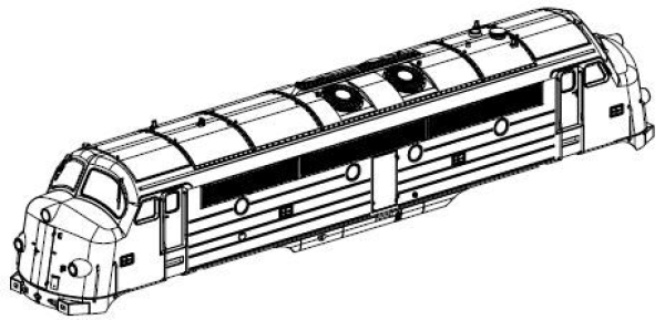 H0 Piko Ersatzteile H MAV Diesellokomotive M61 017, 6A, Ep.IV, " NoHAB ", Führerhaus, komplett, etc.......