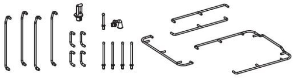 TT Piko Ersatzteile D DR Diesellokomotive BR 106.0, 4A, Ep.IV, gelb, Handstangen/ Antenne, etc...............