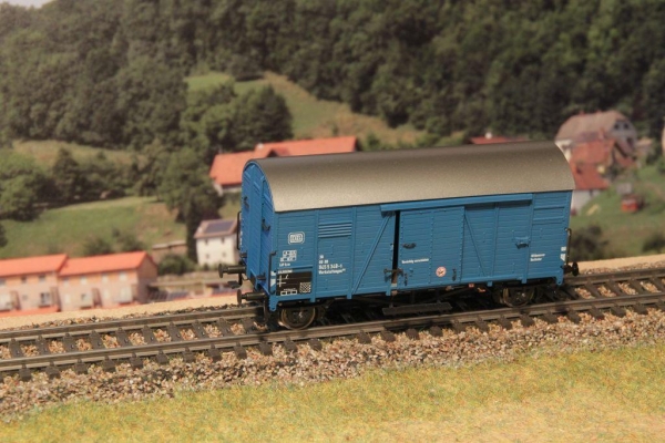 H0 D DB Güterwagen, " Oppeln ",  2A, Ep.IV,  Werkstattwagen, blau