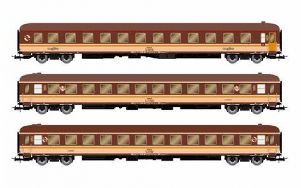 H0 E RENFE Reisezug - Schlafwagen Set 3x, 4A, Ep.IV, " Estrella ", etc.................