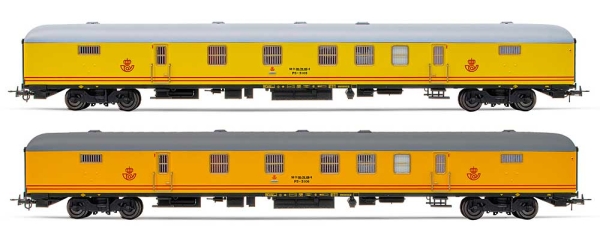 H0 E RENFE Postwagen- Set 2x, P3- 3100, gelb, 4A, Ep.IV- V, etc...................