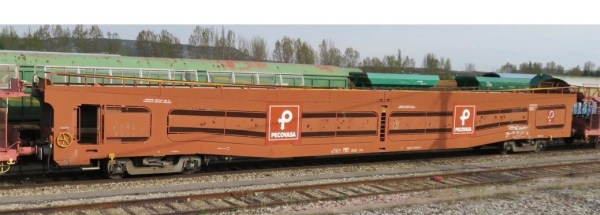 H0 E RENFE Autotransportwagen DDMA, rot, 4A, Ep.V, " Pecovasa ",etc....................