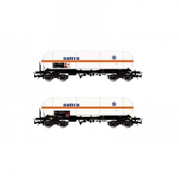 H0 E RENFE Kesselwagen Set 2x, Zags, 4A, Ep.V - VI, " Saltra ", etc.....................