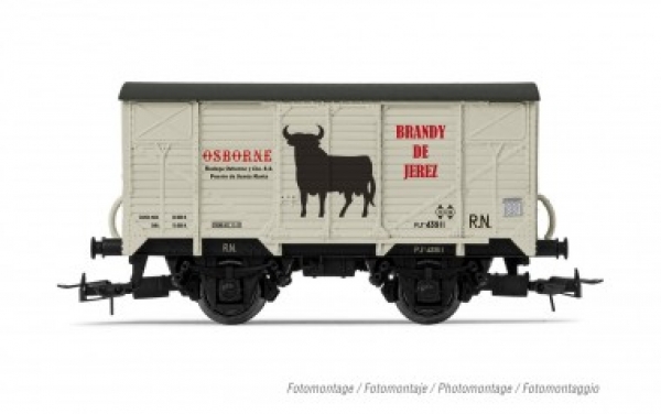 H0 E RENFE Güterwagen ged., 2A, Ep.III, " OSBORNE ", etc..............