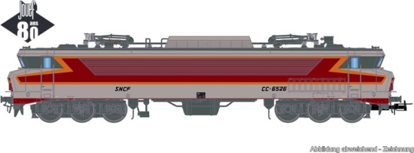 H0 F SNCF Elektrolokomotive CC 6526, 6A, Ep.IV,  L= 232mm, " Le Capitole ", Sound, etc...........................................................