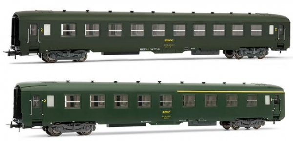 H0 F SNCF Reisezugwagen Set, DEV,  2x, Kl.1/ 2, Kl.2, 4A,  Ep.IV,