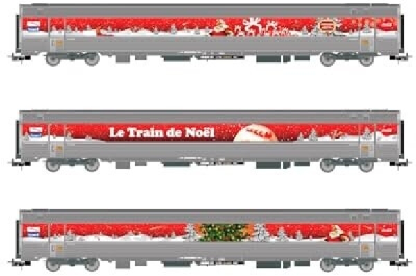 H0 F SNCF Weihnachtszug Set 3x, 4A, Ep.VI, " Train de Noel ", etc.......................