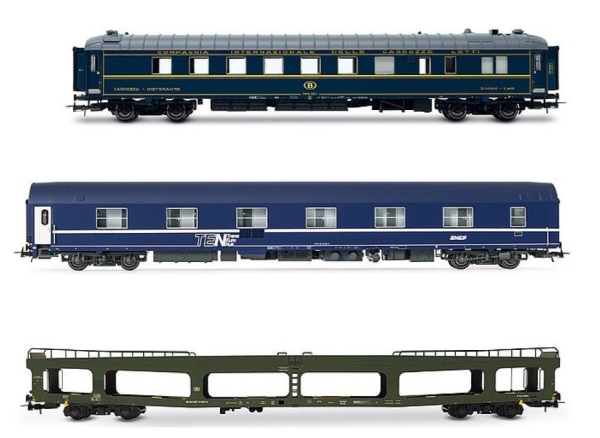 H0 F SNCF Autoreisezug Set 3x, 4A, Ep.III, etc........................