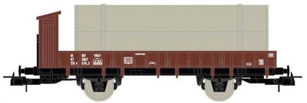 H0 F SNCF Flachwagen off., bel., mit Bremserhaus, 2A,  Ep....., etc.................