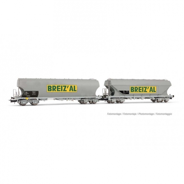 H0 F SNCF Schwenkdachwagen  Set 2x,  4A, Ep.IV- V, flache runde Wände, " BREIZ ´AL "  etc.................................
