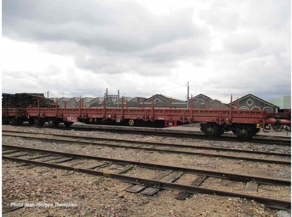 H0 F SNCF Flachwagen RES, bel., 4A, Ep.IV, braun, etc..............