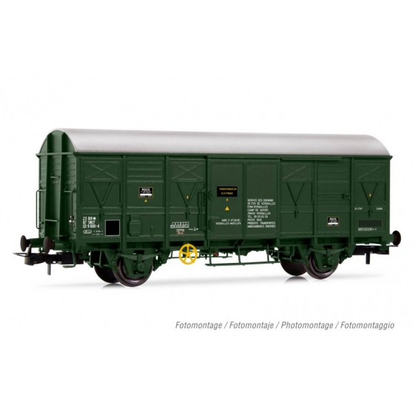 H0 F SNCF Güterwagen ged.,  G4, 2A, Ep.IV- V, olivgrün, " Militär ", etc..........................