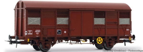 H0 F SNCF Güterwagen ged. K4, 2A, Ep.III, braun, keine Batterie rote Schlußleuchten, etc.................................................................