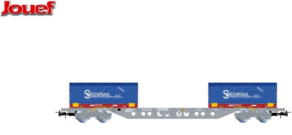 H0 F SNCF Containerwagen Sgss bel. Container 2x, blau, " Spedirail ", 4A, Ep.V, etc............................................ H0 F SNCF Containerwagen Sgss bel. Container 2x, blau, " Spedirail ", 4A, Ep.V, etc............................................