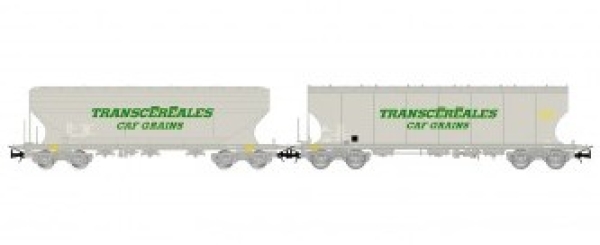 H0 F SNCF Getreidesilowagen Set 2x, mit flachen + runden Wänden, 4A, Ep.IV- V, " TRANSCEREALES ", etc.......................................................... H0 F SNCF Getreidesilowagen Set 2x, mit flachen + runden Wänden, 4A, Ep.IV- V, " TRANSCEREALES ", etc..........................................................