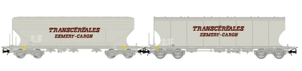 H0 F SNCF Getreidesilo- Set 2x, 4A, Ep.IV- V, mit flachen + runden Wänden, " Transcereales Esmery Caron ", etc.....................................