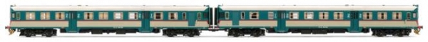 H0 I FS Dieseltriebwagen Set 2teilig, Aln 668 Serie 1900, Kl.1/ 2, 4A, Ep.V, hellblau/ beige, etc...........................