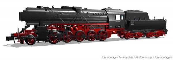 N D DB Dampflokomotive BR 42 555, 1E, Ep.III, schwarz/ rot, etc.....................
