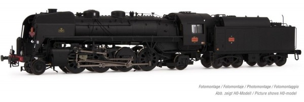 N F SNCF Dampflokomotive 141 R 1173, " Mistral ", Boxpokräder, L= 134mm, Öl, Ep.III, schwarz, etc........................
