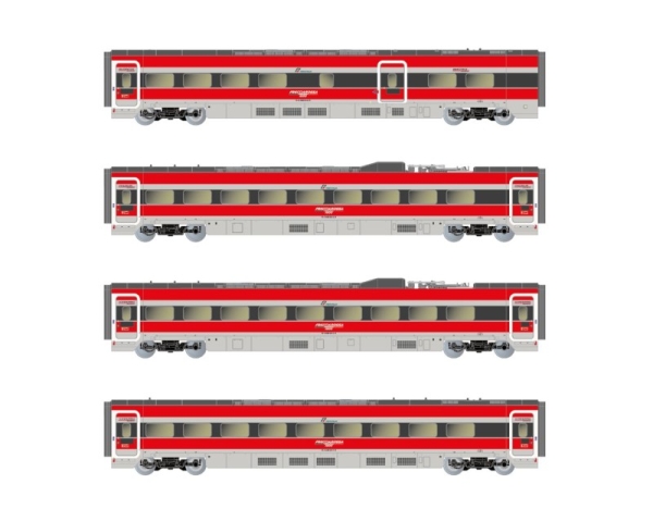 N I FS Reisezugwagen Set 4teilig, 4A, Ep.VI, " Frecciarossa ETR 1000, etc............................................