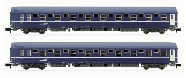 N F SNCF Schlafwagen T2 Set 2x, 4A, Ep.IV - V, L=330mm, " casquette ",  etc...........................