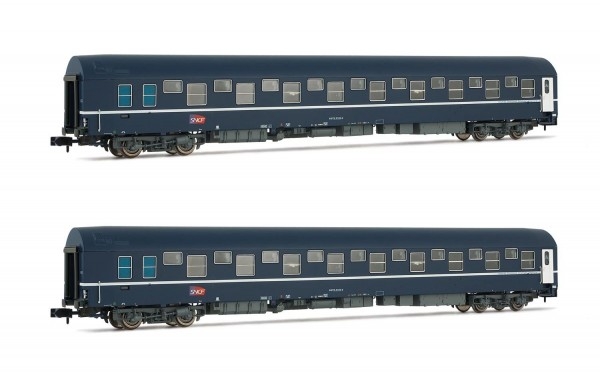 N F SNCF Schlafwagen T2 Set 2x, 4A, Ep.V- VI, L=330mm, " degrade ", etc...........................